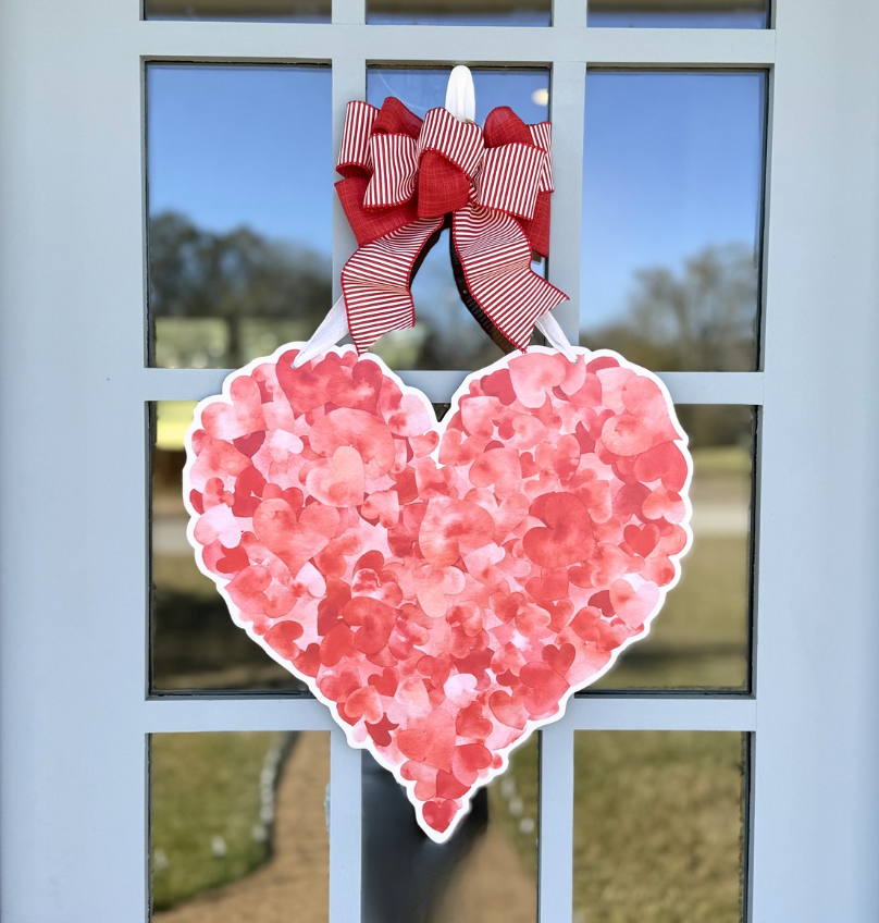 Confetti Hearts- Door Hanger