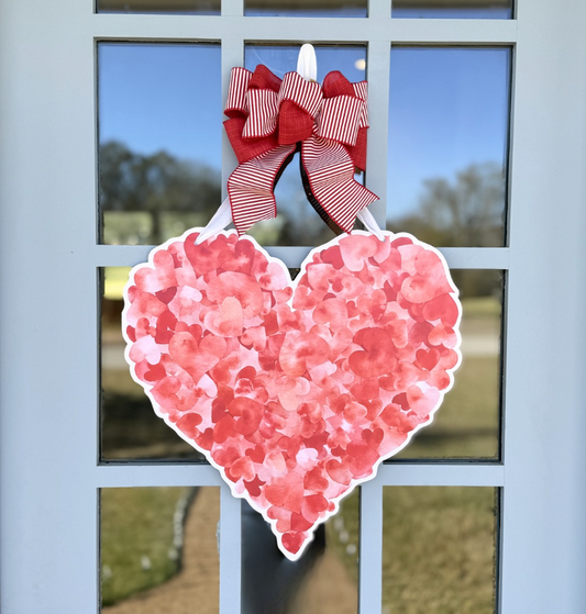 Confetti Hearts- Door Hanger