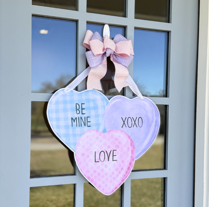 Conversations Hearts Trio- Door Hanger