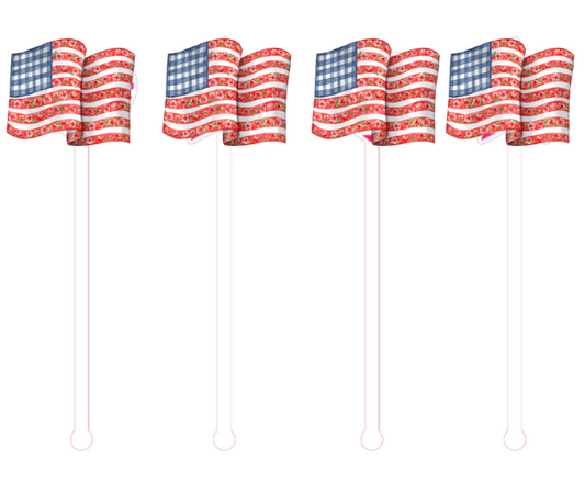Floral Freedom- Stir Sticks