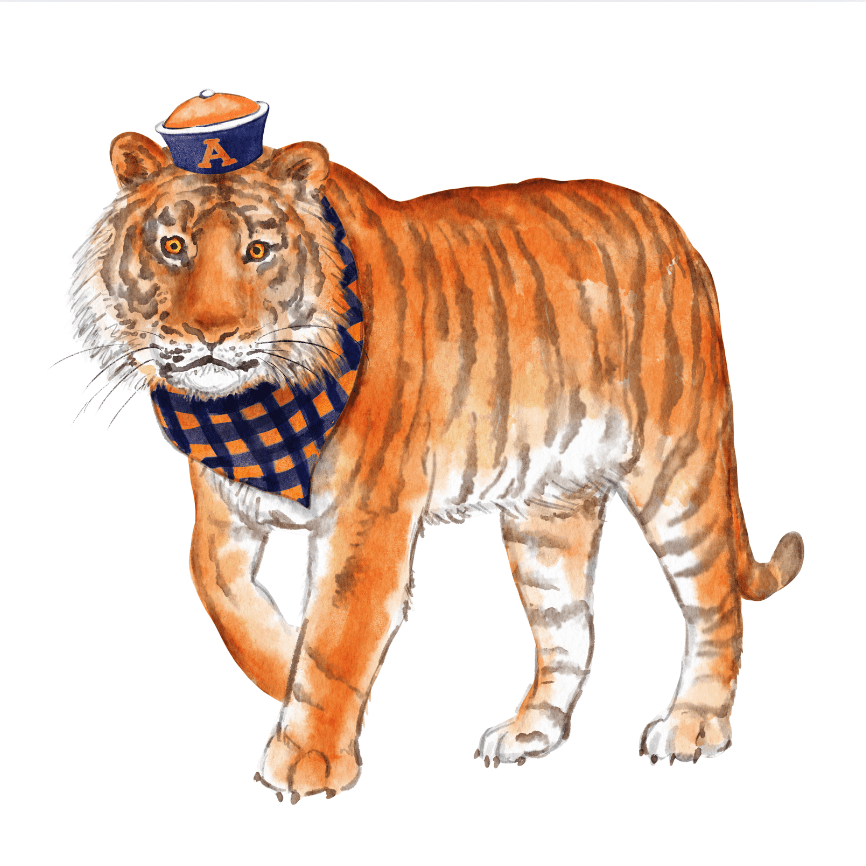 Orange & Blue Tiger Acrylic