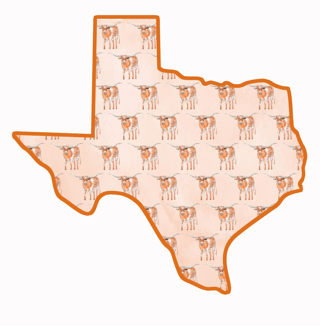 Texas Longhorns (Pattern)- Door Hanger