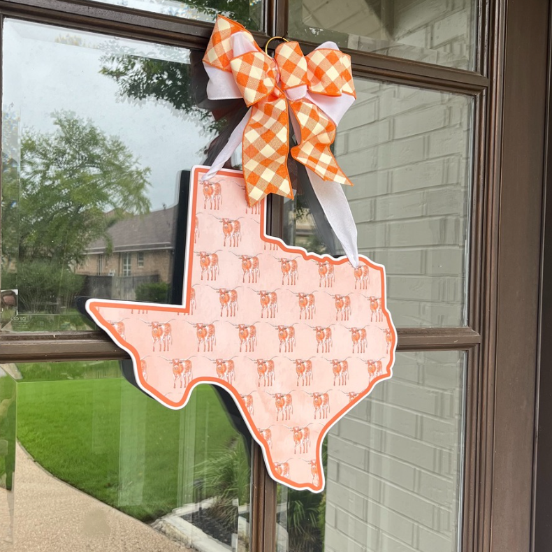 Texas Longhorns (Pattern)- Door Hanger