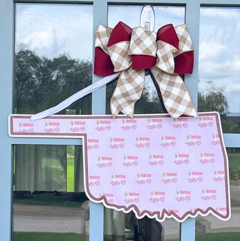 Oklahoma (Pattern)- Door Hanger (Sale)