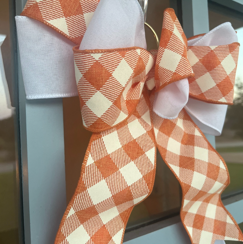 Plaid Texas (Burnt Orange)- Door Hanger