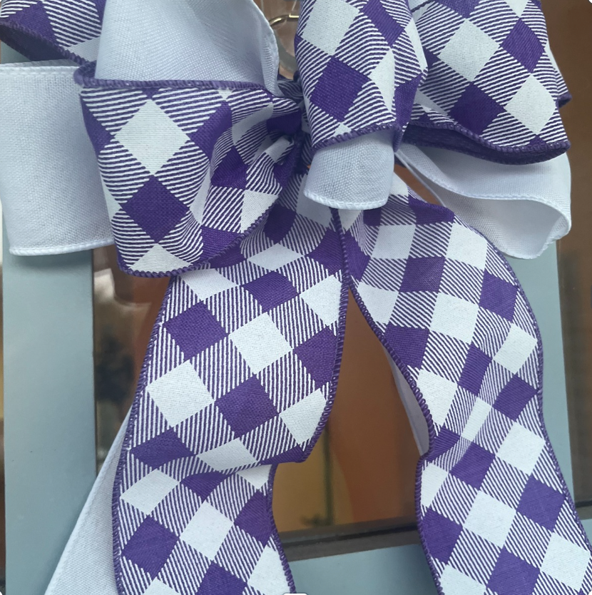 Plaid Texas (Purple)- Door Hanger