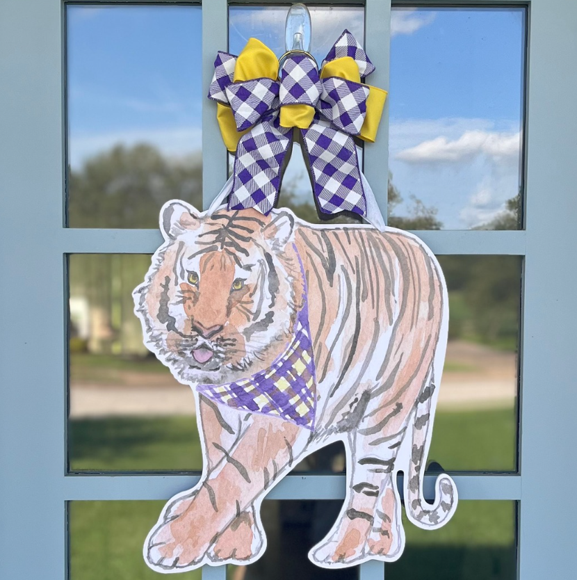 Louisiana Tiger- Door Hanger