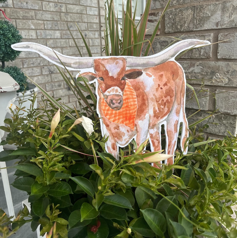 Texas Longhorn- Garden Stake