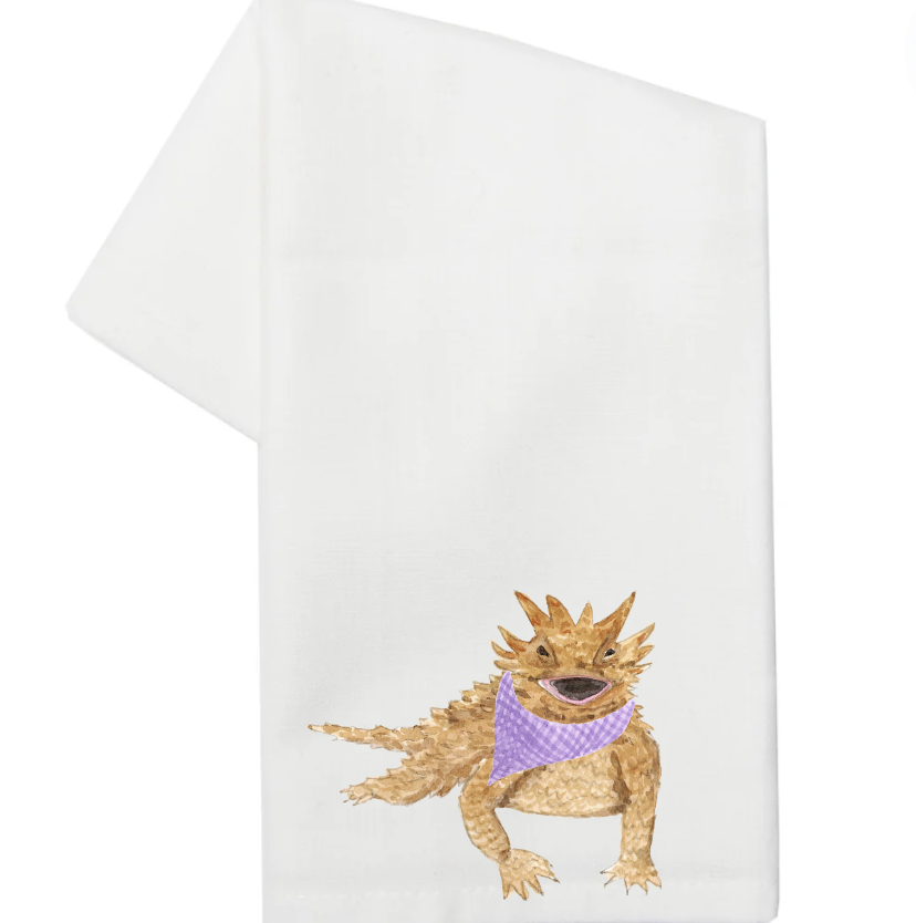 Horned Frog- Tea Towel (FPE x Be Sweet Ink)