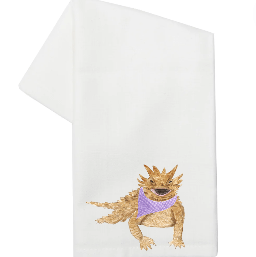 Horned Frog- Tea Towel (Sale)