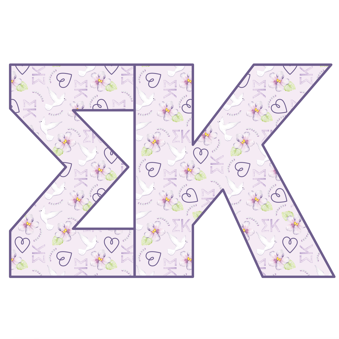 Sigma Kappa Acrylic Shelf Decor