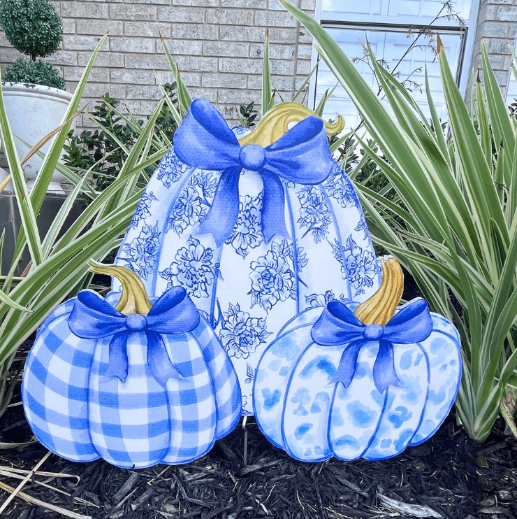 Pumpkin Trio Garden Stake (Sale)
