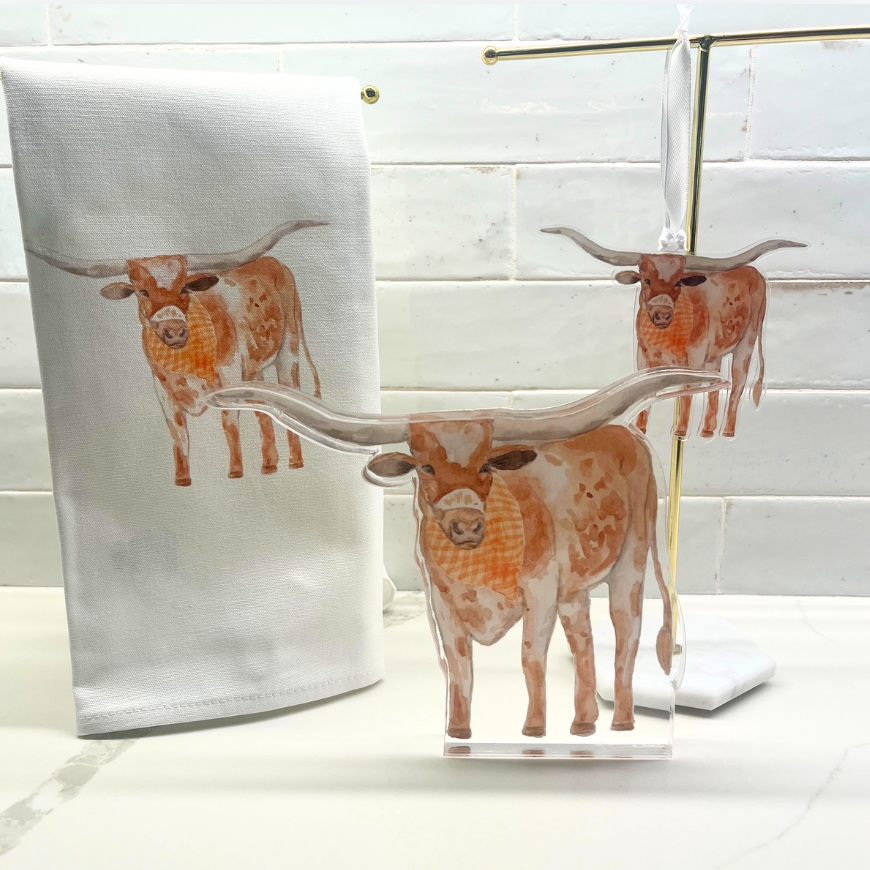 Texas Longhorn- Tea Towel (FPE x Be Sweet Ink)