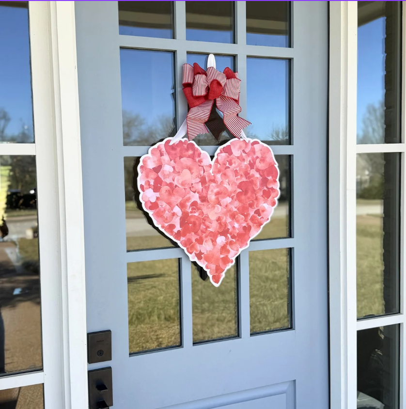 Confetti Hearts- Door Hanger