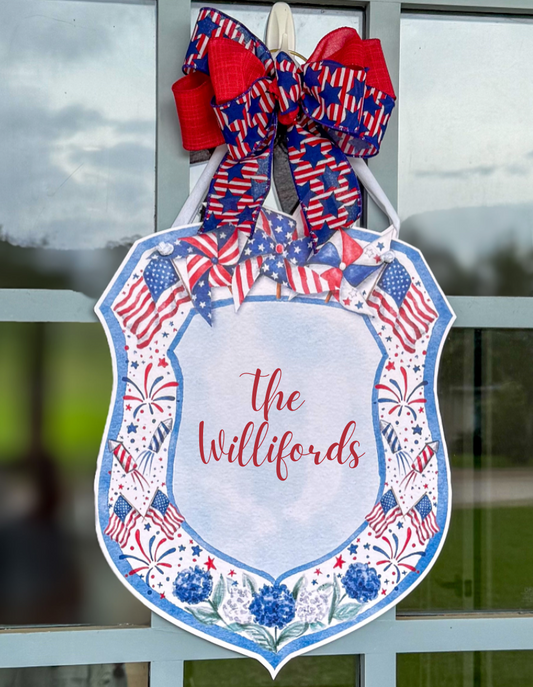 Fireworks & Flip Flops- Door Hanger