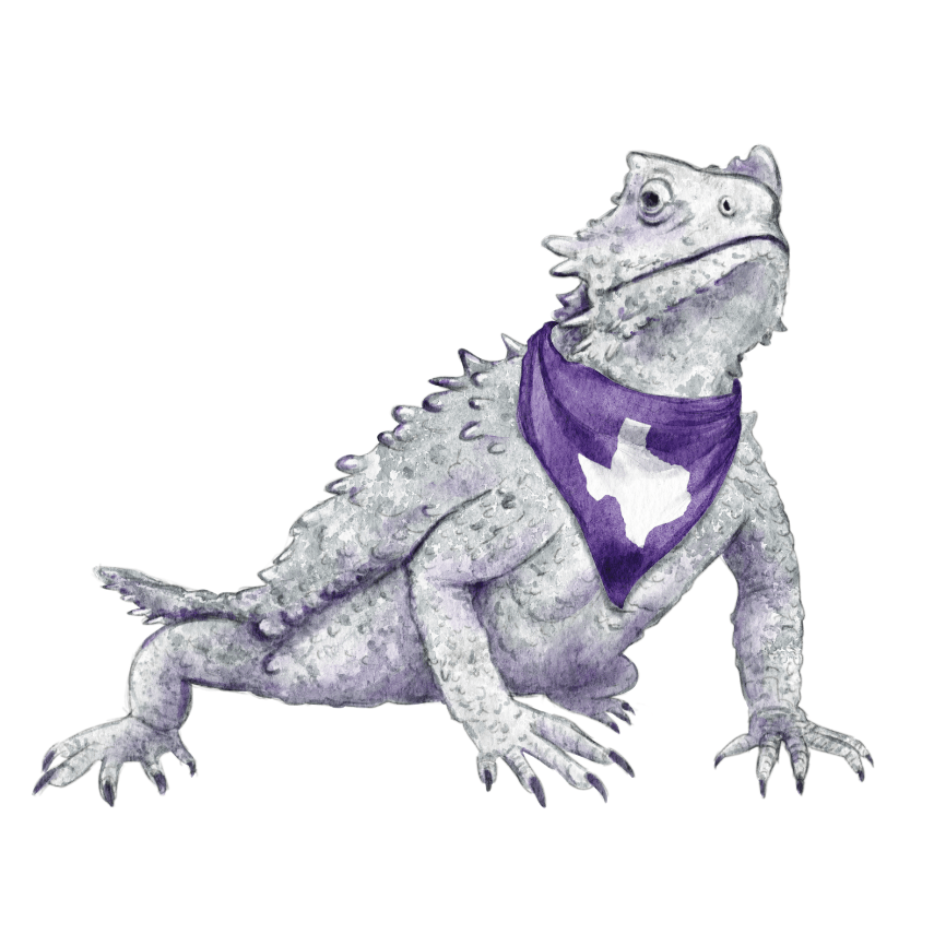 Purple Horned Frog Garden Stake