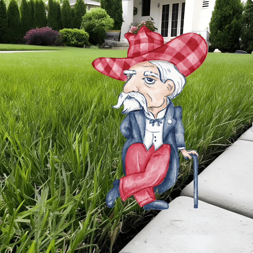 Red & Blue Reb Garden Stake