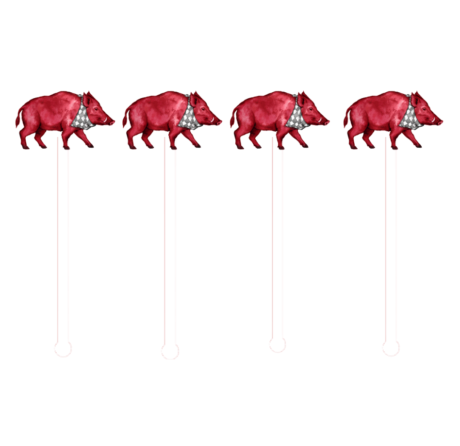 Crimson Hog Swizzle Sticks