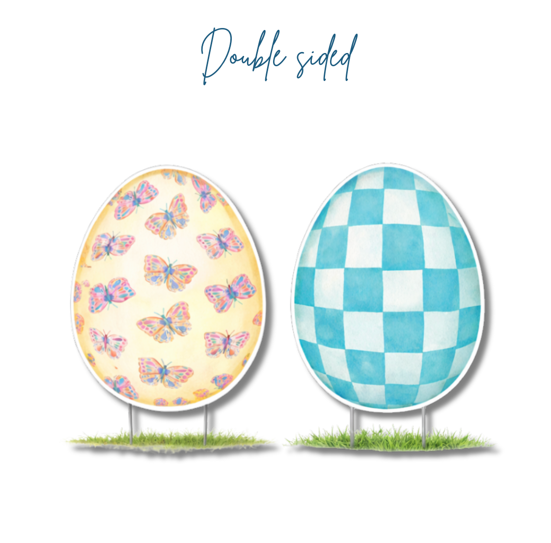 Butterfly Garden Egg Reversible Garden Stake