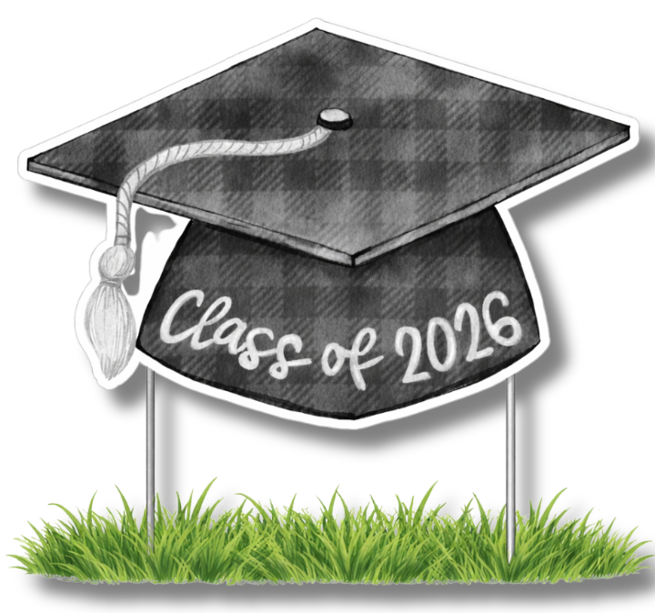 Class of 2026 Cap and Tassel Garden Stake
