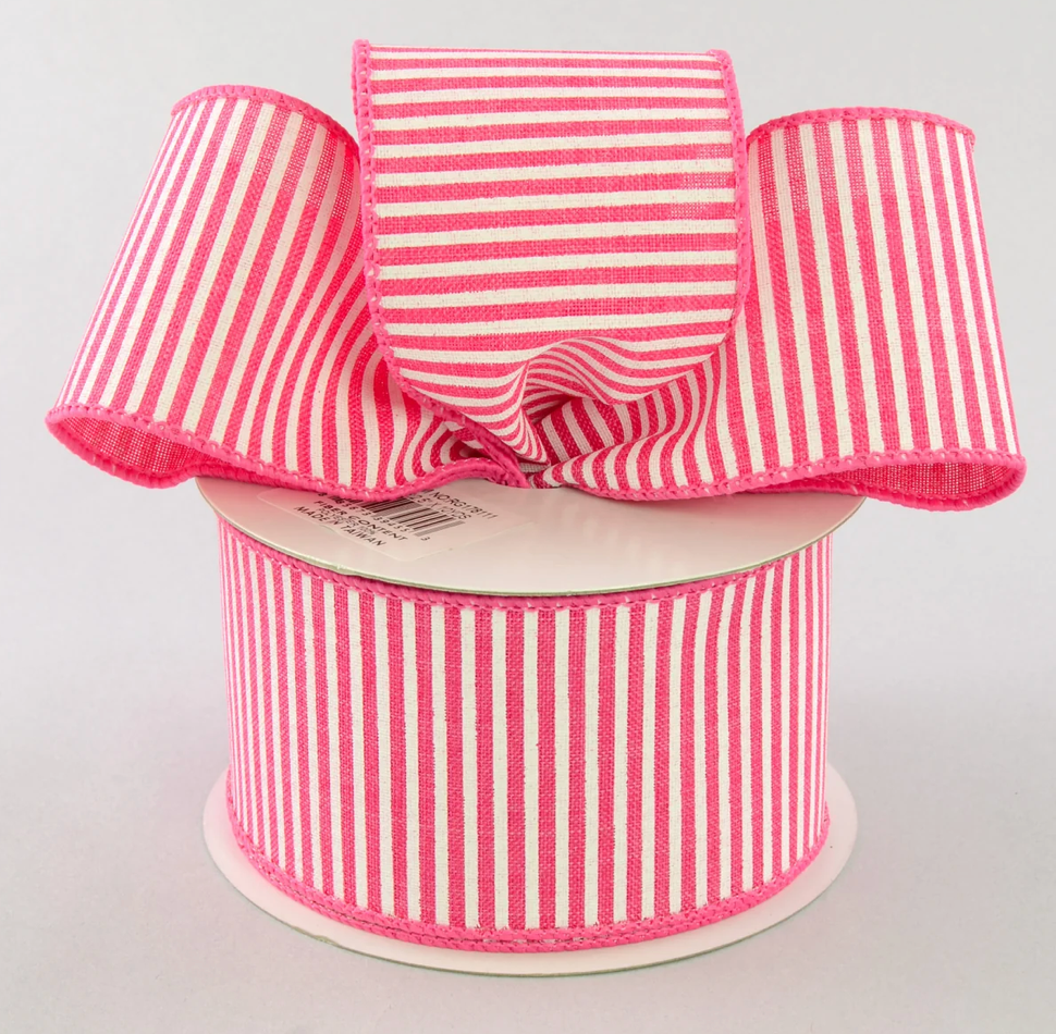 Hot Pink + White Stripe