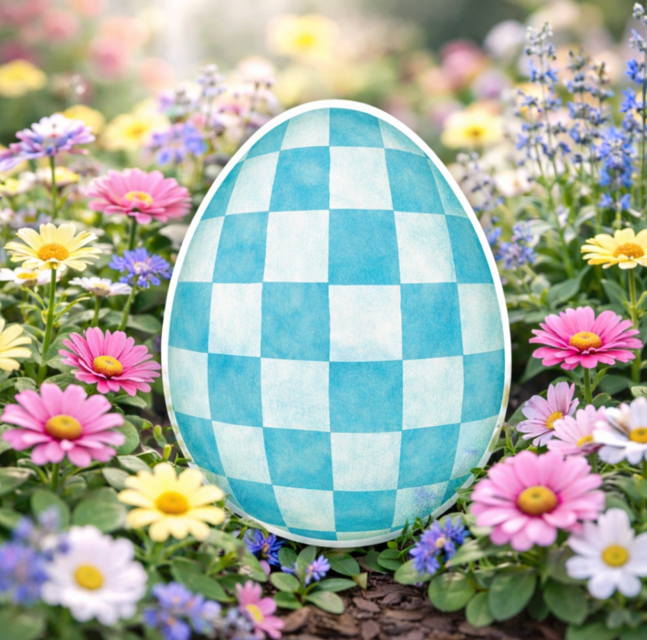 Butterfly Garden Egg Reversible Garden Stake