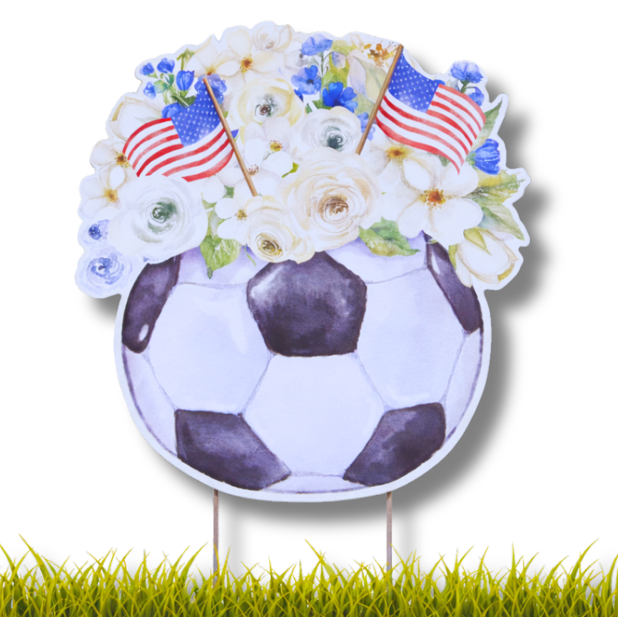 Pitch and Petals Garden Stake