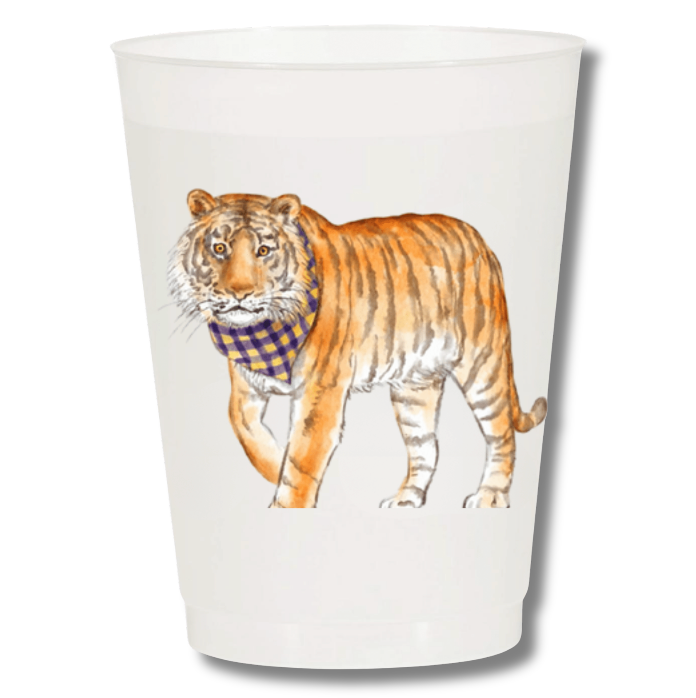 Louisiana Tiger Frosted 16 oz Cup Set