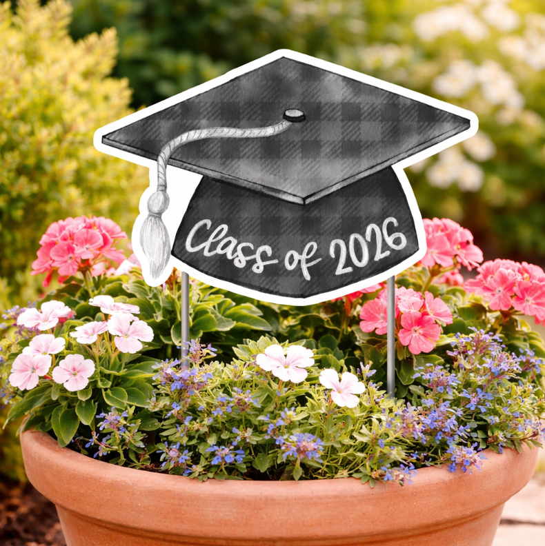 Class of 2026 Cap and Tassel Garden Stake