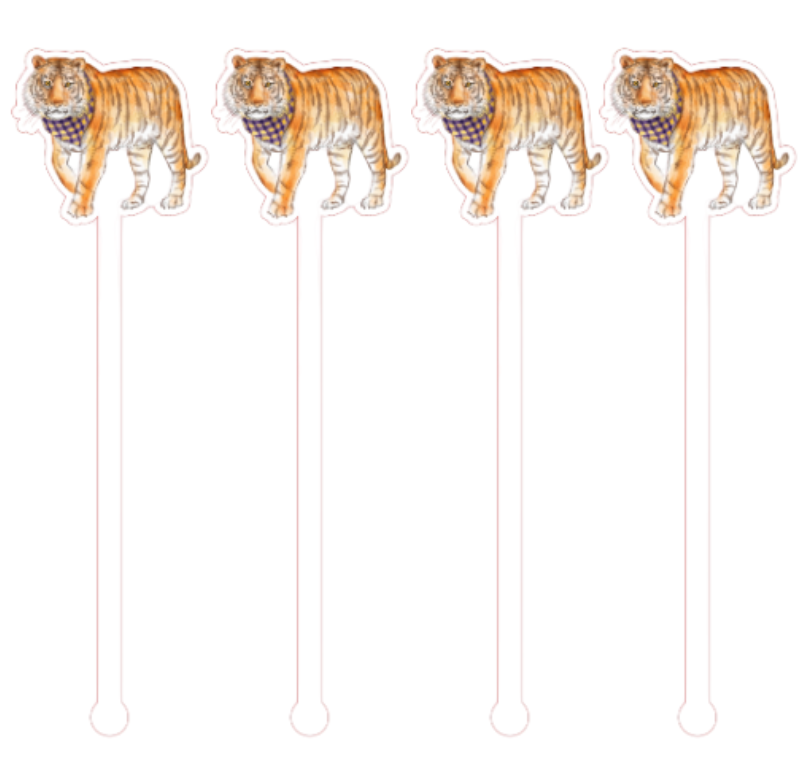 PRE ORDER (Ships 8/31) Louisiana Tiger Swizzle Sticks