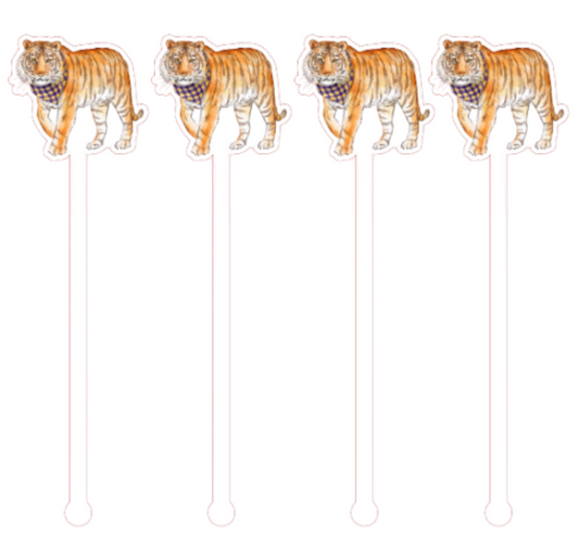 PRE ORDER (Ships 8/31) Louisiana Tiger Swizzle Sticks