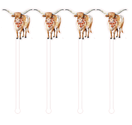 PRE ORDER (Ships 8/31) Lonestar Longhorn Swizzle Sticks