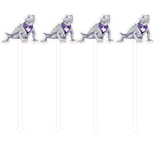 PRE ORDER (Ships 8/31) Purple Horned Frog Swizzle Sticks
