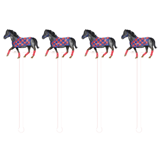 PRE ORDER (Ships 8/31) Red & Blue Mustang Swizzle Sticks