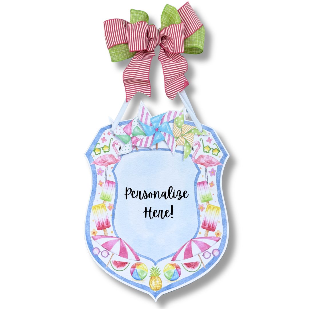 Fireworks and Flipflops Reversible Door Hanger