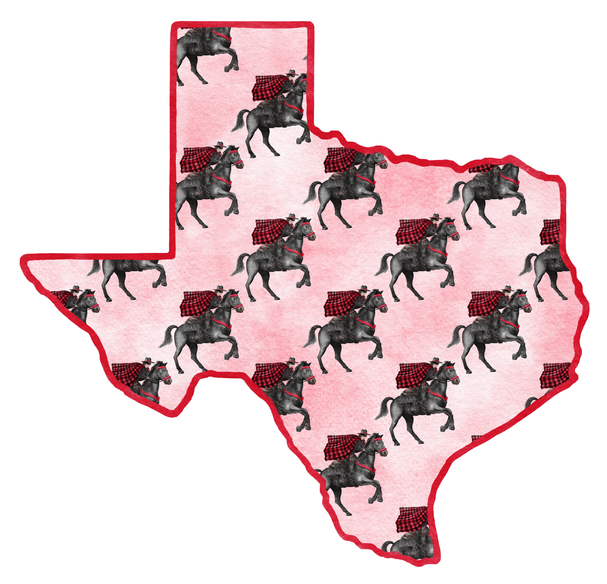 Red & Black Rider Printed Door Hanger