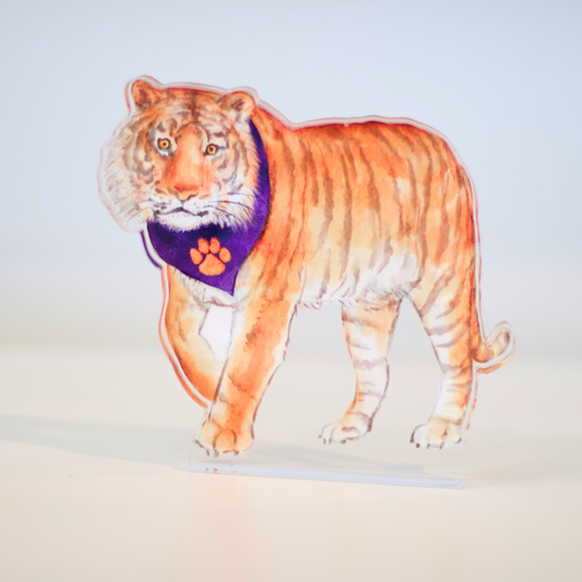 PRE ORDER (Ships 8/31) Palmetto Purple & Orange Tiger Acrylic