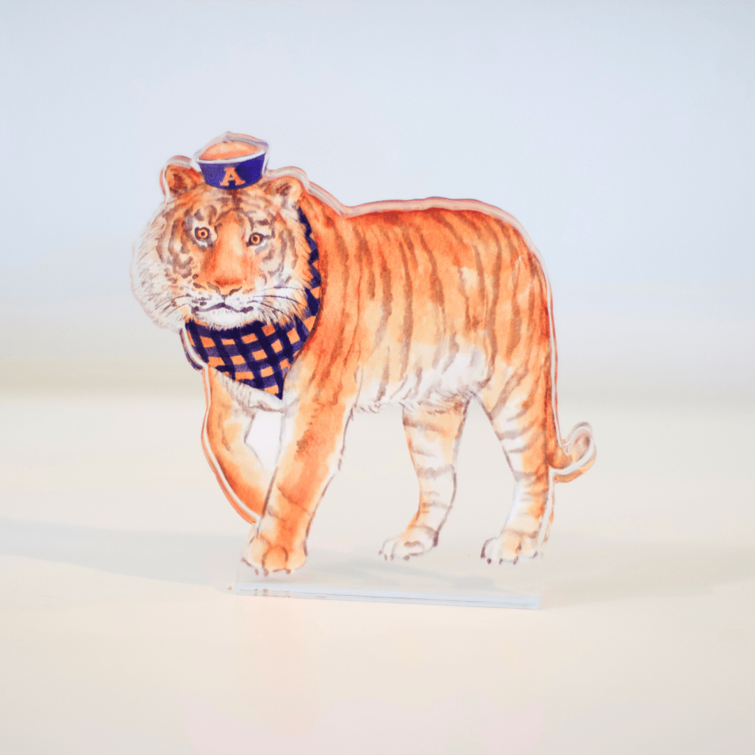 Orange & Blue Tiger Acrylic