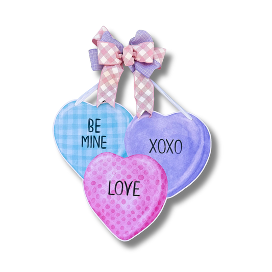 Conversations Hearts Trio Door Hanger