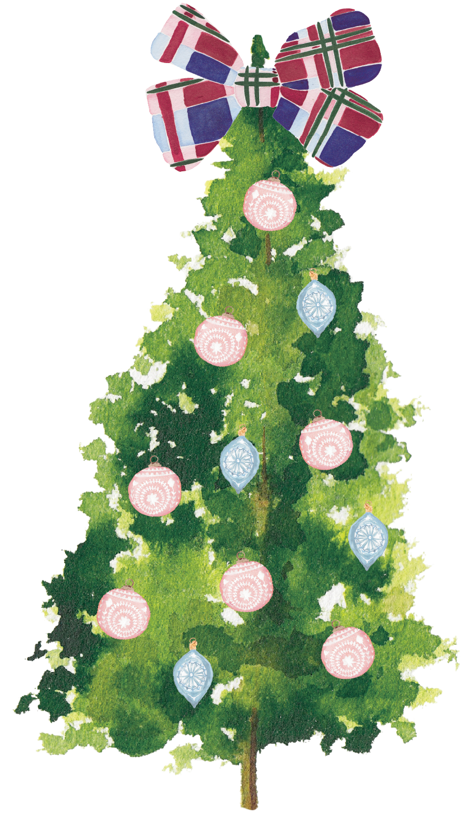 The Cowtown Christmas Tree Door Hanger
